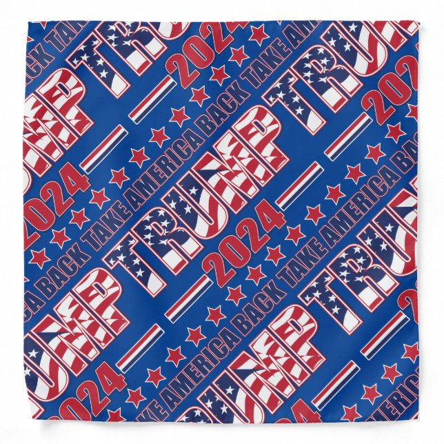 Trump 2024 Take America Back Bandana (Front)