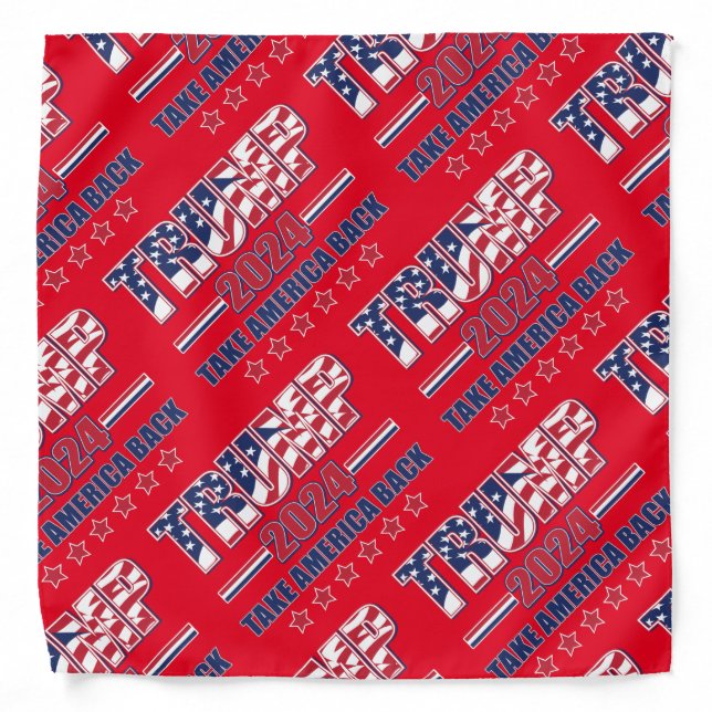Trump 2024 Take America Back Bandana (Front)
