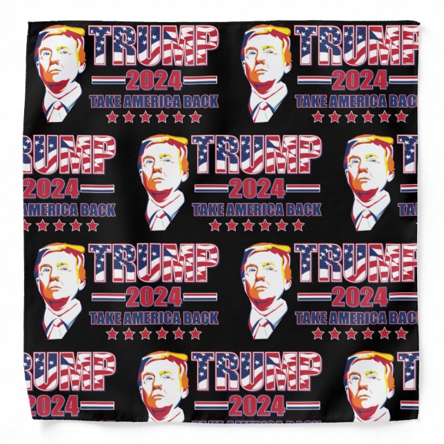 Trump 2024 Take America BAck Bandana (Front)