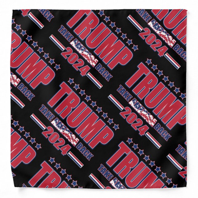 Trump 2024 Take America Back Bandana (Front)