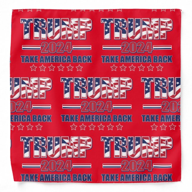 Trump 2024 Take America Back Bandana (Front)