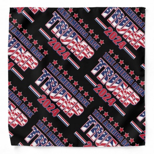 Trump 2024 Take America Back Bandana