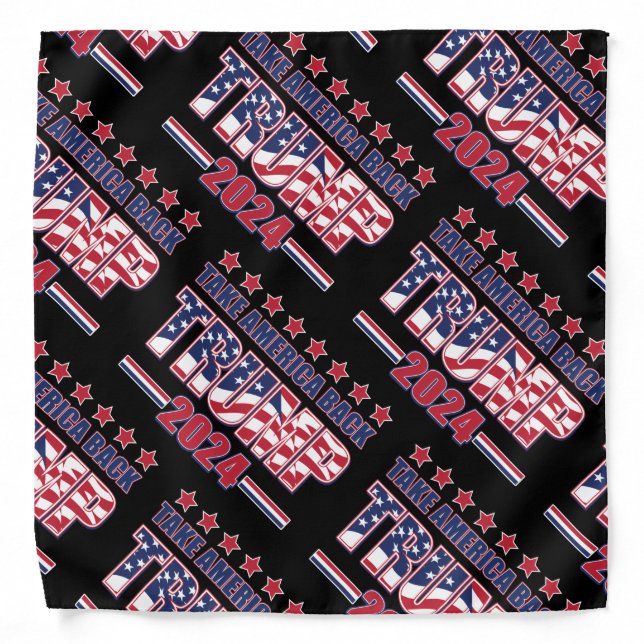 Trump 2024 Take America Back Bandana (Front)