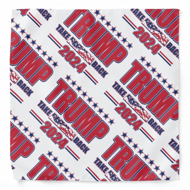 Trump 2024 Take America Back Bandana (Front)