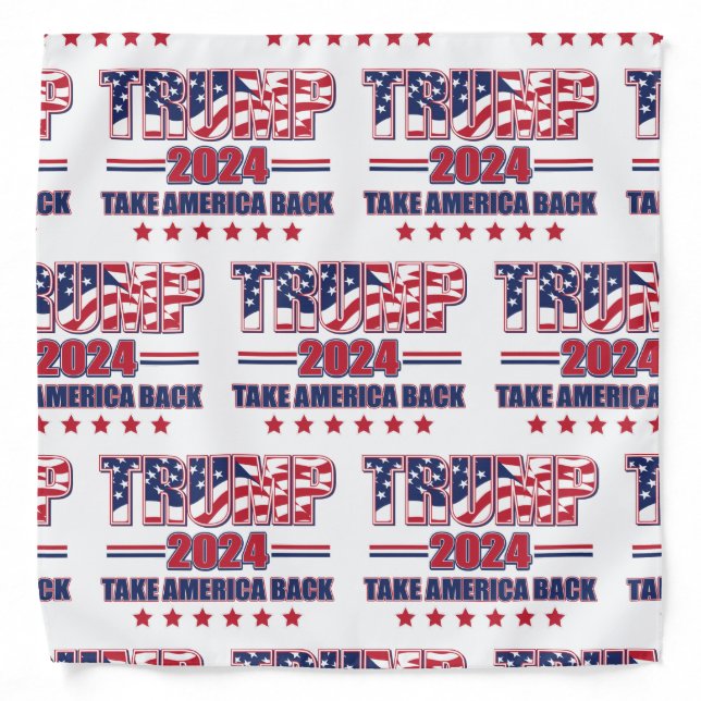 Trump 2024 Take America Back Bandana (Front)