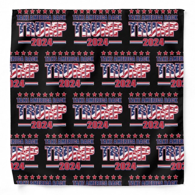 Trump 2024 Take America Back Bandana (Front)