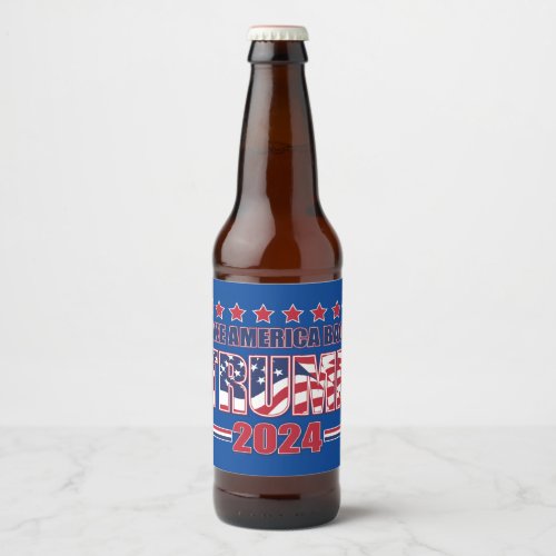 Trump 2024 Take America Back Beer Bottle Label