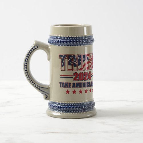 Trump 2024 Take America Back Beer Stein