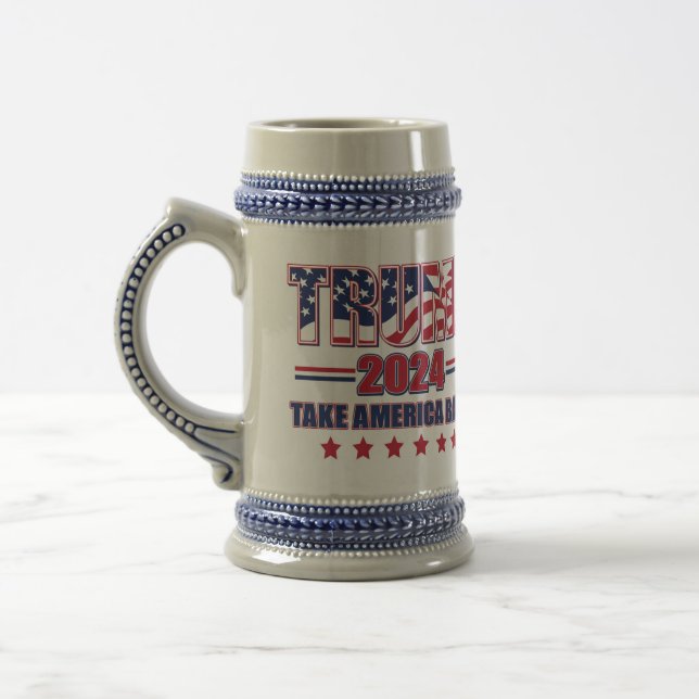 Trump 2024 Take America Back Beer Stein (Left)