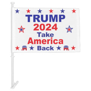TRUMP 2024 Take America Back Car Flag