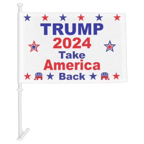TRUMP 2024 Take America Back Car Flag