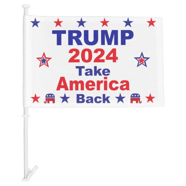 TRUMP 2024 Take America Back Car Flag (Front)