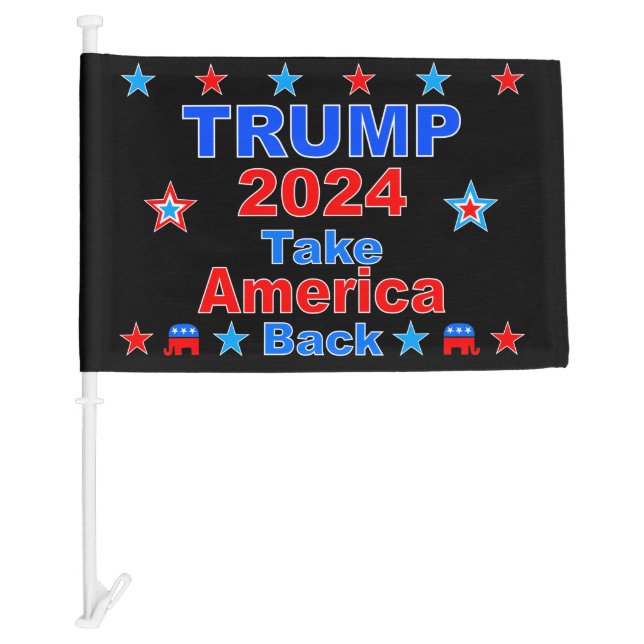 TRUMP 2024 Take America Back Car Flag (Front)