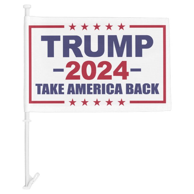 Trump 2024 Take America Back Car Flag (Front)