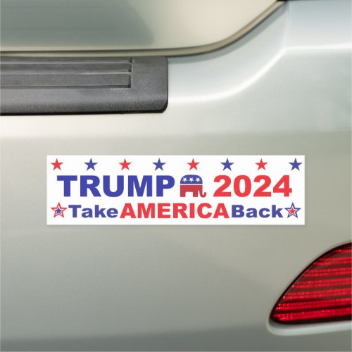 TRUMP 2024 Take America Back Car Magnet