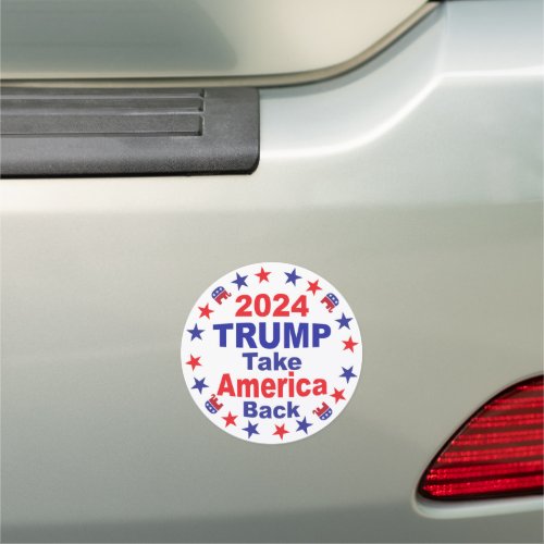 TRUMP 2024 Take America Back Car Magnet