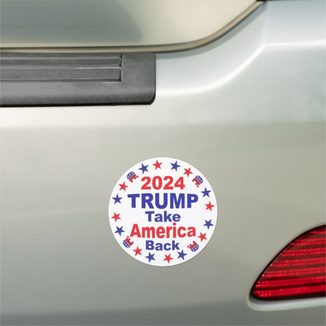 TRUMP 2024 Take America Back Car Magnet (In Situ)