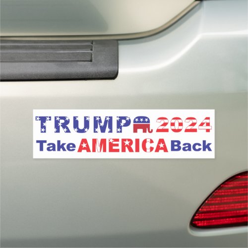 TRUMP 2024 Take AMERICA Back Car Magnet