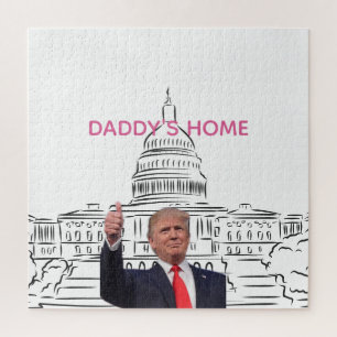 Trump 2024 Take America Back Daddy's Home Jigsaw Puzzle