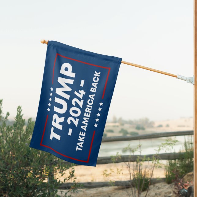  Trump 2024 Take America Back Election  House Flag (Insitu (Back))