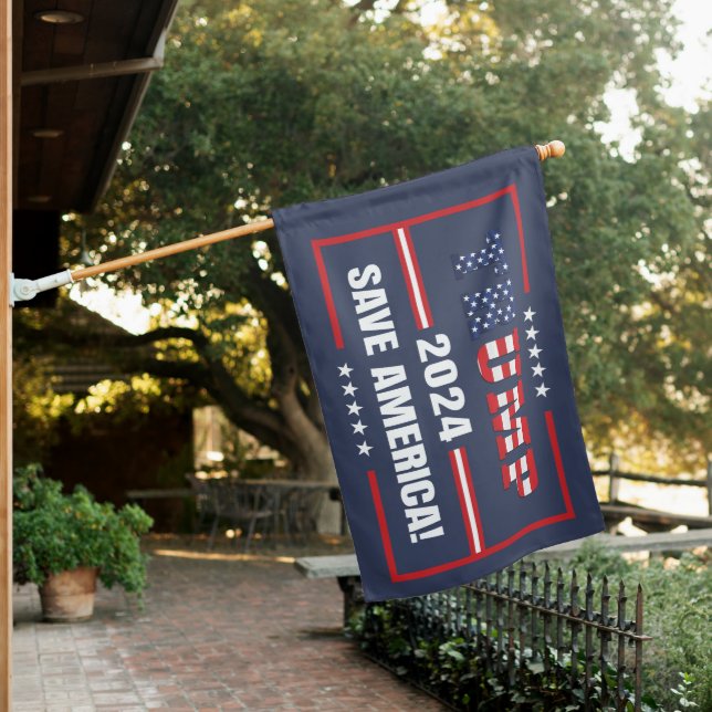 Trump 2024 Take America Back Election House Flag (In SItu)