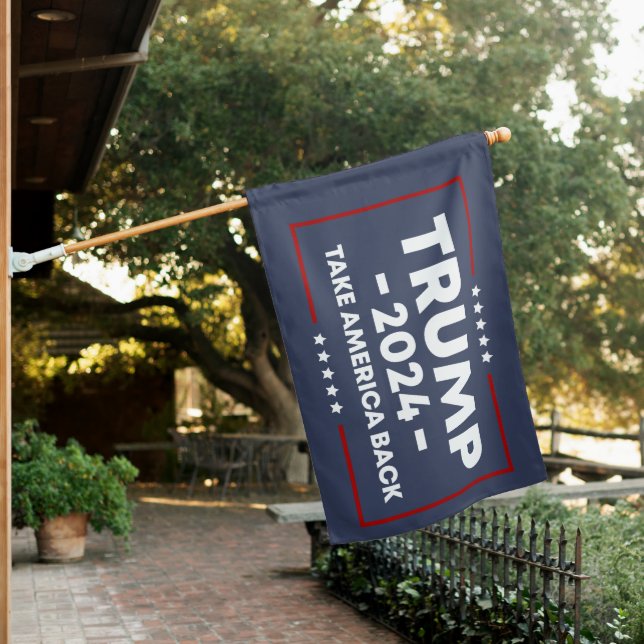 Trump 2024 Take America Back Election House House Flag (In SItu)