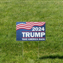 Visible Text Long Lasting Yard Sign Trump 2024 Yard Sign 12" x 18" 