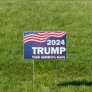 Trump 2024 Take America Back Flag Yard Sign 12x18