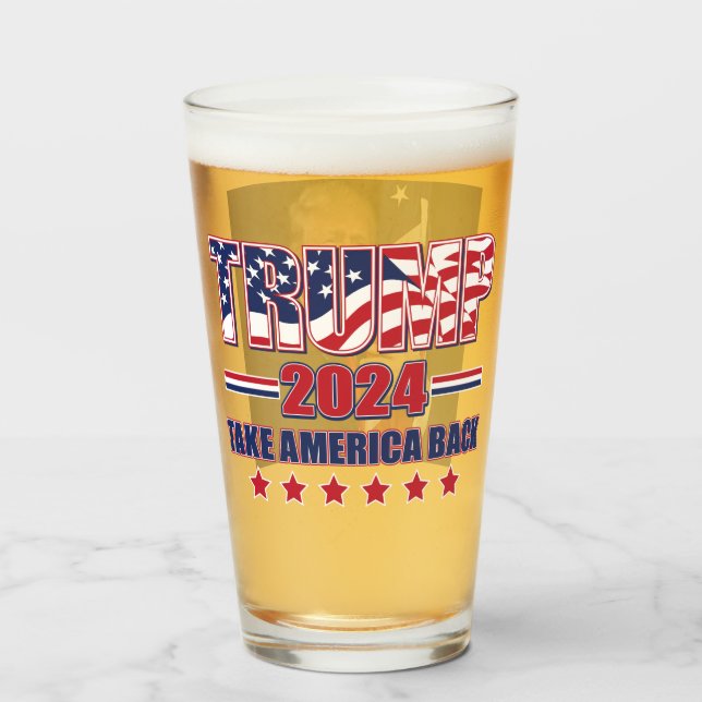 Trump 2024 Take America Back Glass (Front Filled)