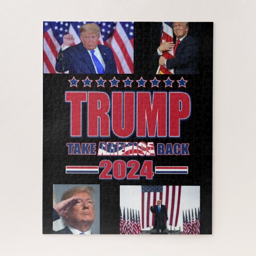 Trump 2024 Take America Back Jigsaw Puzzle