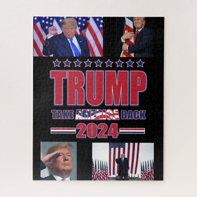 Trump 2024 Take America Back Jigsaw Puzzle (Vertical)