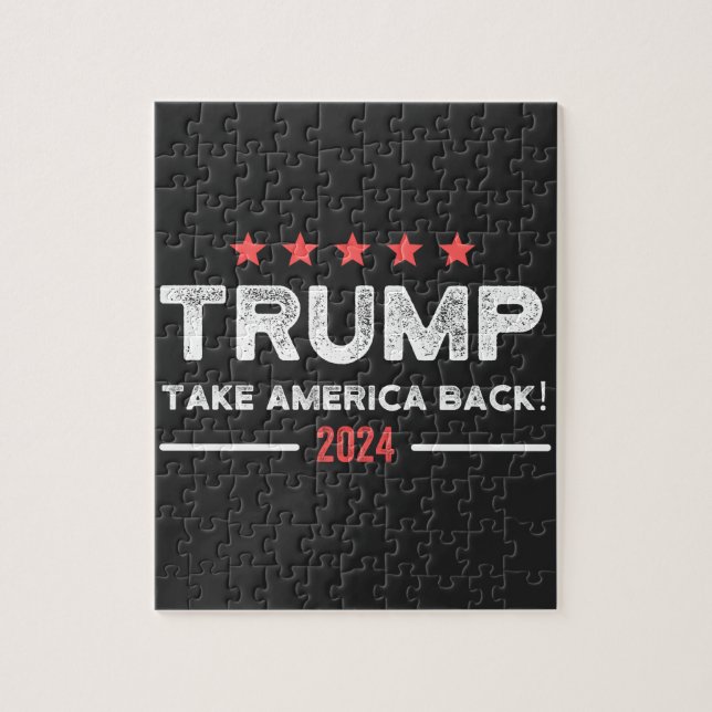 Trump 2024 Take America Back Jigsaw Puzzle (Vertical)