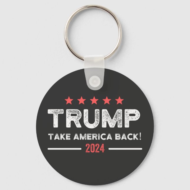 Trump 2024 Take America Back Keychain (Front)