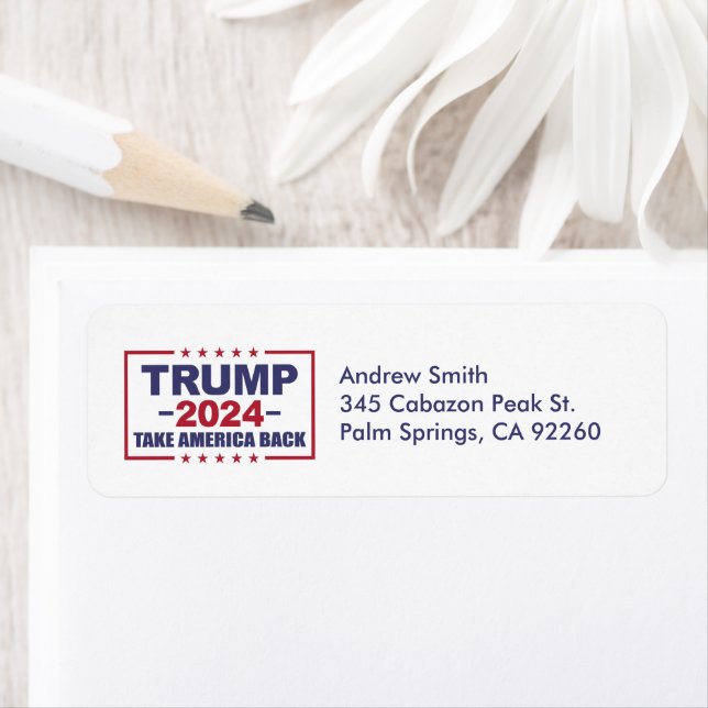 Trump 2024 Take America Back Label (Insitu)