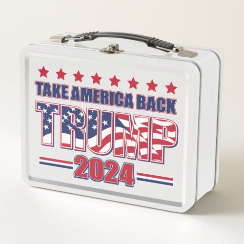 Trump 2024 Take America Back Metal Lunch Box