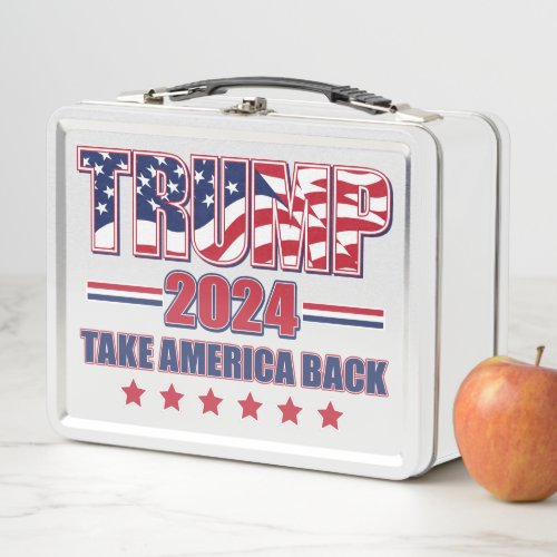 Trump 2024 _ Take America Back Metal Lunch Box