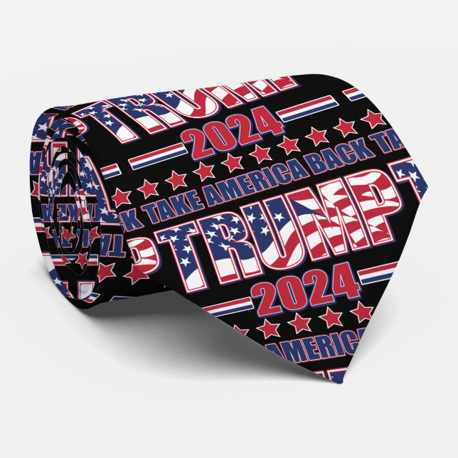 Trump 2024 Take America Back Neck Tie (Rolled)