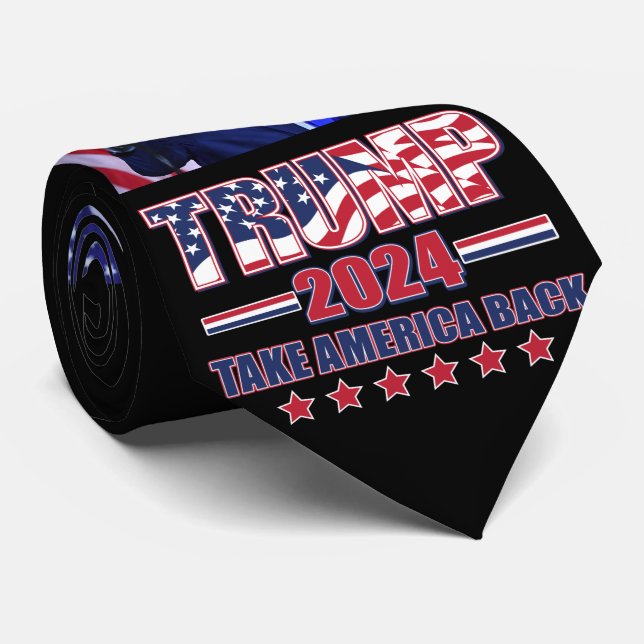 Trump 2024 Take America Back Neck Tie (Rolled)