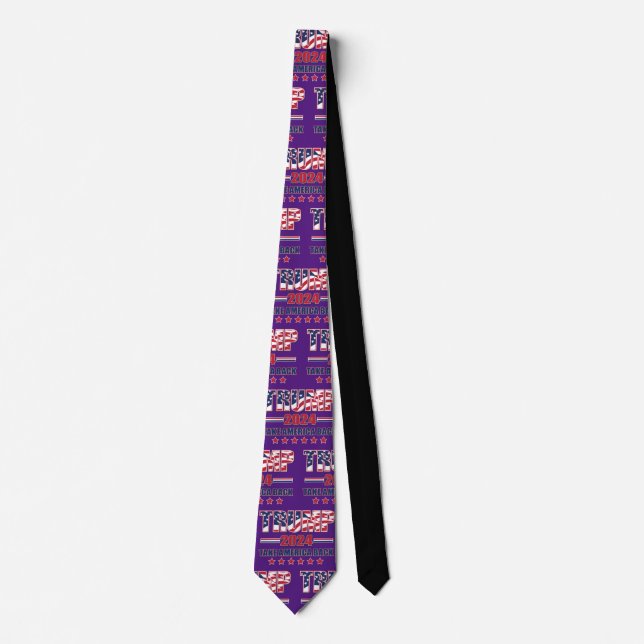Trump 2024 Take America Back Neck Tie (Front)