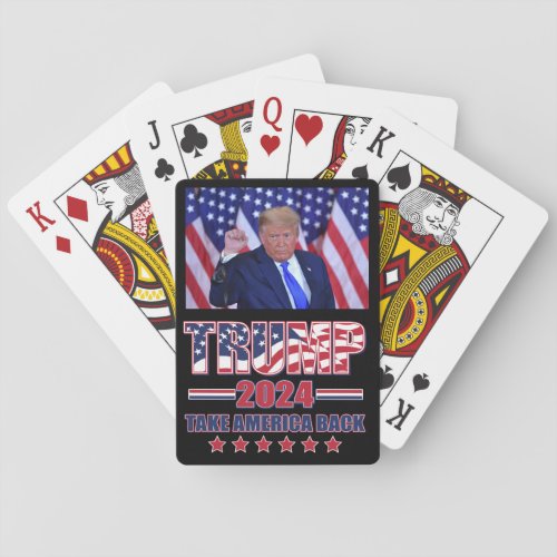 Trump 2024 Take America Back Poker Cards