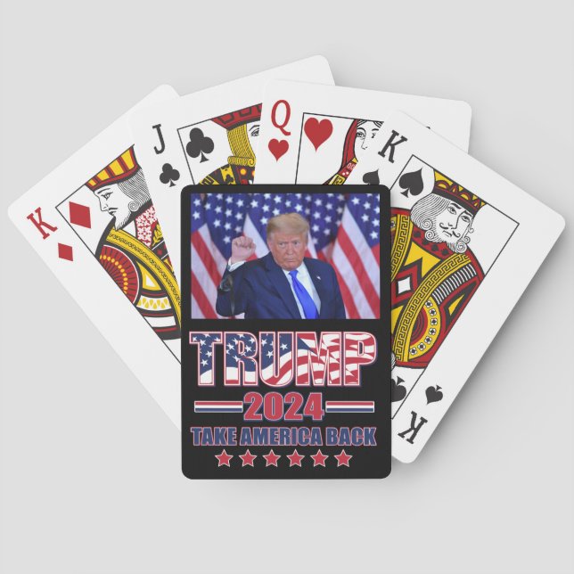 Trump 2024 Take America Back Poker Cards (Back)