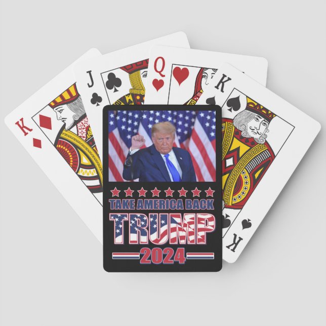 Trump 2024 Take America Back Poker Cards (Back)