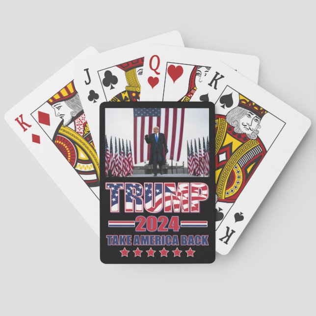 Trump 2024 Take America Back Poker Cards (Back)