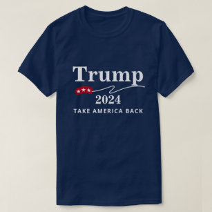 Trump 2024 Take America Back Red, White & Blue T-Shirt