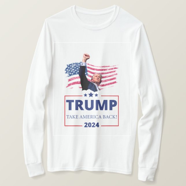 Trump 2024 "Take America Back" T-shirt (Design Front)
