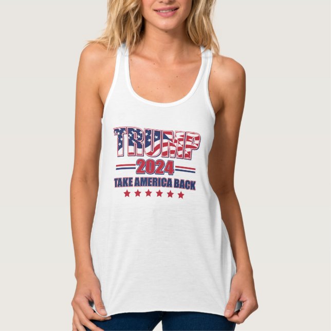Trump 2024 Take America Back Tank Top (Front)