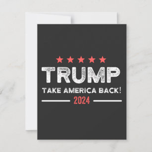 Trump 2024 Take America Back Thank You Card
