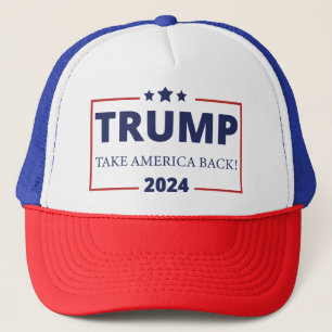 Trump 2024 Take America Back Trucker Hat
