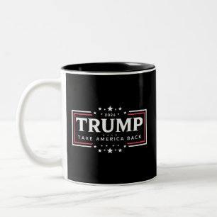 Trump 2024 Take America Back  Two-Tone Coffee Mug