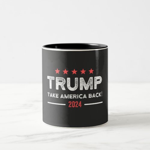 Trump 2024 Take America Back Two_Tone Coffee Mug